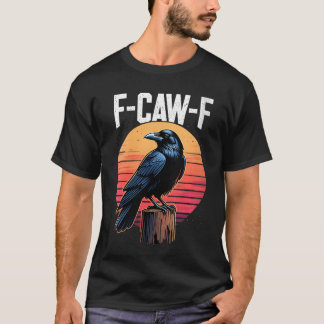 T-shirt Femmes awF Noir Corbeau Oiseau Noir Rétro Coucher
