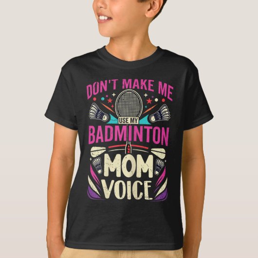 T-shirt Femmes Badminton Maman Voix - Mère Navette (Devant)