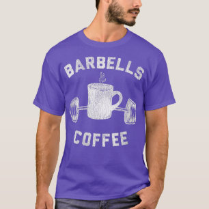 T-shirt Femmes Barbells Café Petit déjeuner et poids VNec
