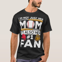 Femmes Baseball Maman Son Numéro 1 Ventilateur Vin