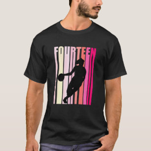 T-shirt Femmes Basket-ball féminin 14e Anniversaire rose R