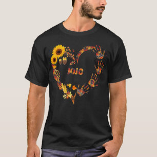 T-shirt Femmes Béni d'être appelé Jojo fleur d'automne Hea