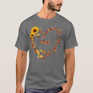 T-shirt Femmes Béni d'être appelé Lala fleur d'automne Hea