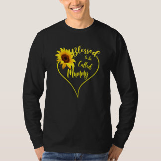 T-shirt Femmes Béni D'Être Appelé Maman Fleur De Soleil