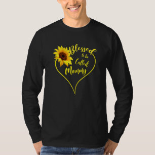 T-shirt Femmes Béni D'Être Appelé Maman Tournesol Maman