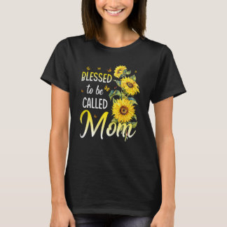 T-shirt Femmes Béni D'Être Appelé Maman Tournesol Mères