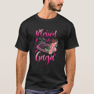T-shirt Femmes bénies d'être appelées Gaga Floral Grand-mè