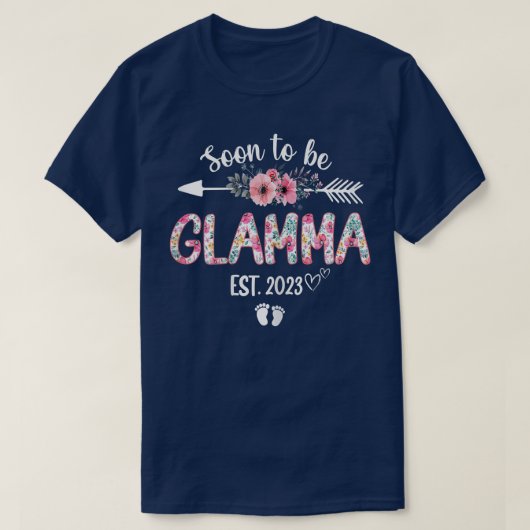 T-shirt Femmes Bientôt Glamma Est 2023 Grossesse Announ (Design devant)