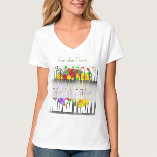 T-shirt Femmes blanches de Garden Party (Devant)