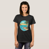 T-shirt Femmes blanches de plage (Devant entier)