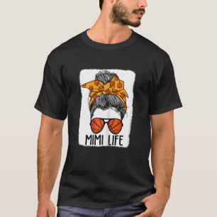 T-shirt Femmes Bleached Basketball Mimi Messy Bun Maman Vi