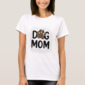 T-shirt Femmes Bleached Chien Maman Chien Maman Maman Paw 