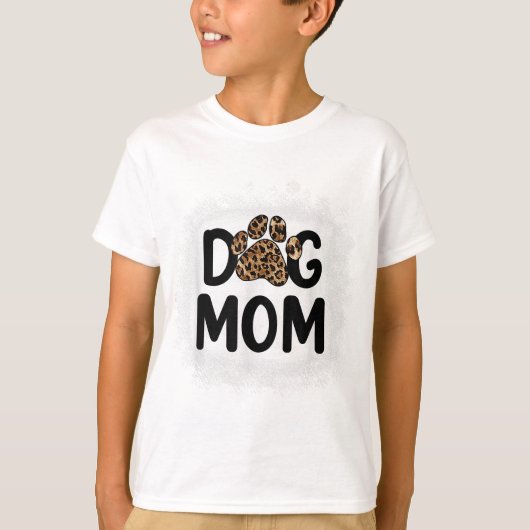 T-shirt Femmes Bleached Chien Maman Chien Maman Maman Paw (Devant)