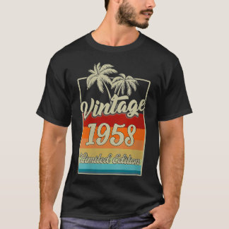 T-shirt Femmes Cadeaux De 64 Ans Vintage 1958 Meilleur De