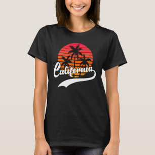 T-shirt femmes California Retro Sunset