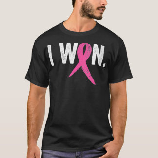 T-shirt Femmes Cancer du Sein Survivant, J'Ai Gagné Cancer