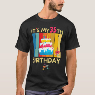 T-shirt Femmes C'est mon 35e anniversaire ans avec Anniver
