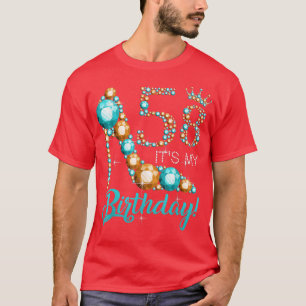 T-shirt Femmes C'est mon 58e cireur Couronne Joyeux 58e an