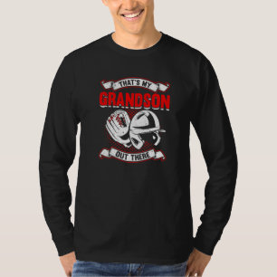 T-shirt Femmes C'est mon petit-fils là-bas Baseball Grand