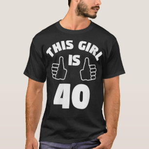T-shirt Femmes Cette Fille A 40 Ans 40e Anniversaire Gi