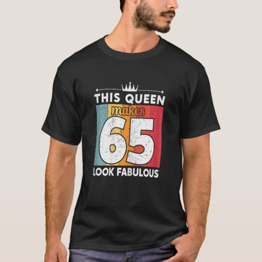 T-shirt Femmes Cette Reine Rend 65 Ans Fabuleux 65 Ans  (Devant)