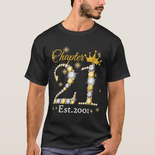 T-shirt Femmes Chapitre 21 EST 2001 21 ans 21e naissance (Devant)