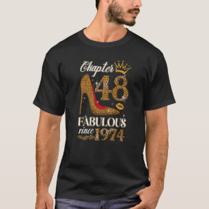 T-shirt Femmes Chapitre 48 Est 1974 48 Ans 48e Naissance