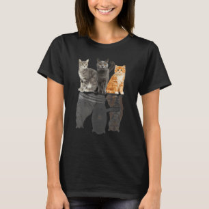 T-shirt Femmes Chats Réflexion Amis Tigre Mignons 1