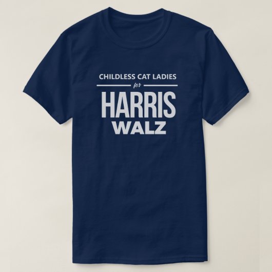T-shirt Femmes chats sans enfants pour Harris Walz (Design devant)