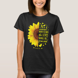 T-shirt Femmes chrétiennes Filles Ados Tournesol Verse Dit