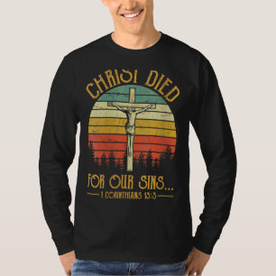 T-shirt Femmes Christ Mort Pour Nos Péchés Jésus Croix de