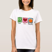 T-shirt Femmes Citrouilles de Peace Love (Devant)