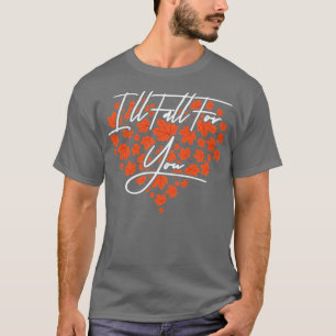 T-shirt Femmes Coeur Feuilles Automne Saison AutomneT-Chem