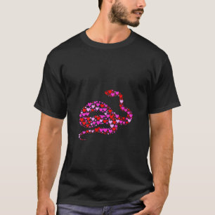 T-shirt Femmes Coeurs rétro Serpent Animaux Anniversaire N