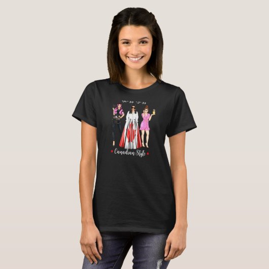 T-shirt Femmes Coiffeuse canadienne Coiffure Beauté Sa (Devant entier)