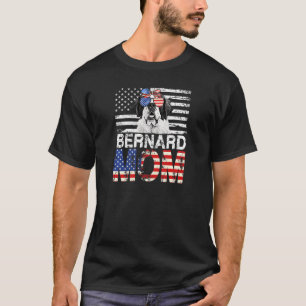 T-shirt Femmes Cool Bernard Mom Usa Drapeau Patriotique Mè