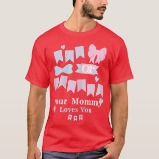 T-shirt Femmes Cravate Bow Ou Bow Votre Maman Vous Aime Ge