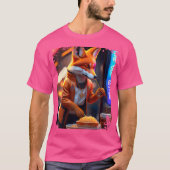 T-shirt Femmes Cyberpunk Vulpes Manger Ramen Anthro Fox Ar (Devant)