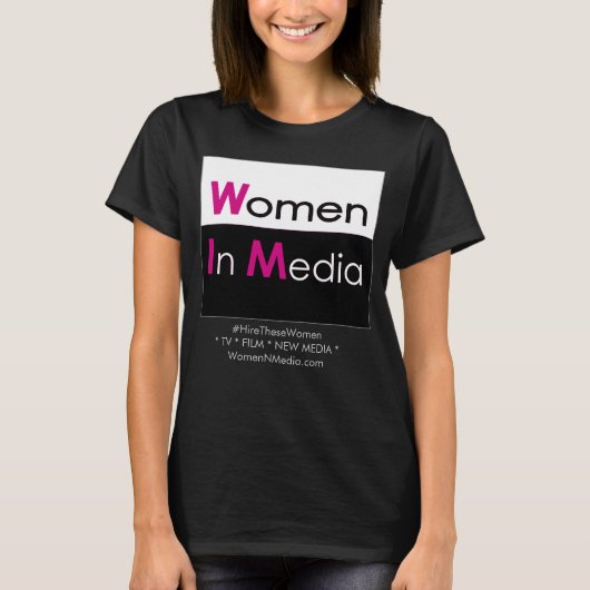 T-shirt Femmes Dans Le Tee - shirt Des Médias Gris (Devant)