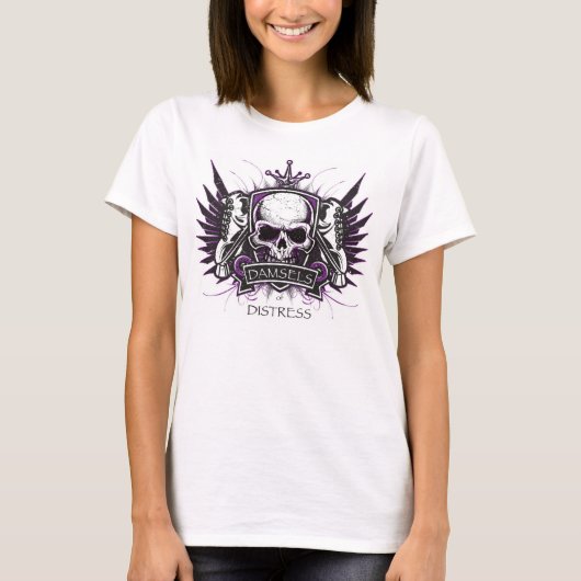 T-shirt Femmes de Distress - Purple and Black (Devant)