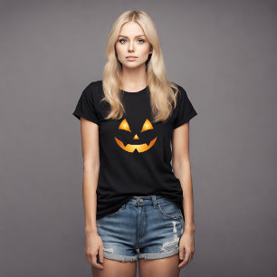 T-shirt Femmes de Jack-o'-lantern Orange et d'Halloween no