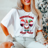 T-shirt femmes de Noël et de vin