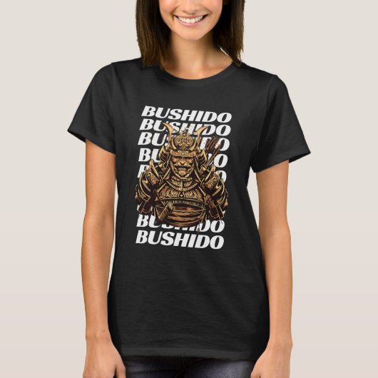 T-shirt Femmes de Samurai Bushido Noir (Devant)