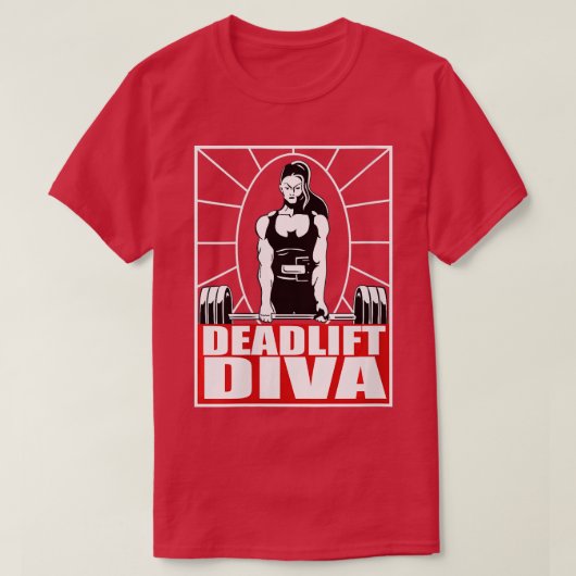 T-shirt Femmes Deadlift Diva Poids Bodybuilding Gy (Design devant)