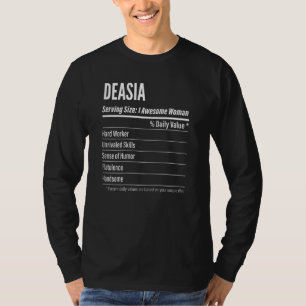 T-shirt Femmes Deasia Éléments nutritionnels Taille du ser
