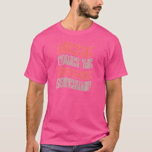 T-shirt Femmes Demoiselle d'honneur Boujee Rétro Mariée Ba