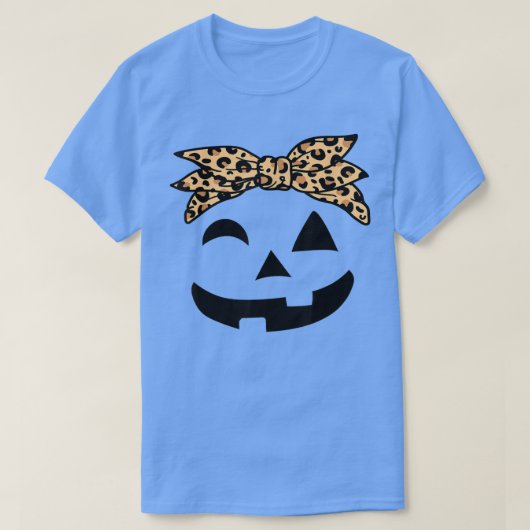 T-shirt Femmes d'Halloween, Jack-o'-lantern Leopard Pu (Design devant)