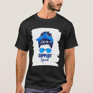 T-shirt Femmes Diabète Soutien Squad Messy Bun Diabète A