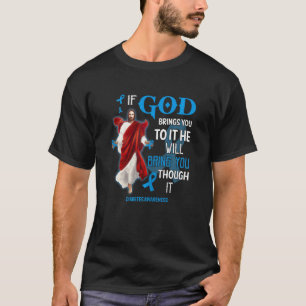 T-shirt FEMMES Dieu Vous Portent Par Elle Soutien Diabète 