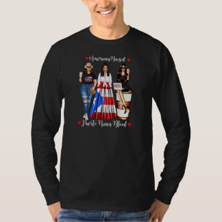 T-shirt Femmes d'origine américaine élevée Sang Porto Rico